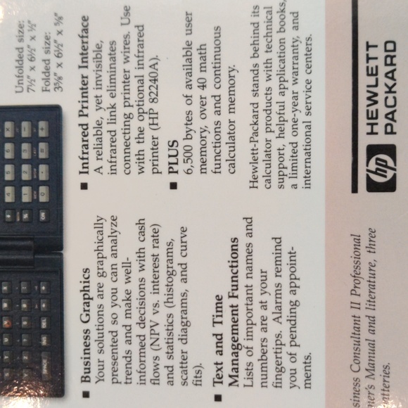 Hewlett-Packard HP Business Consultant II Professional Calculator - Picture 6 of 16